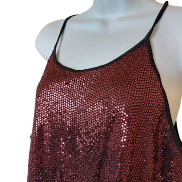 TORRID Long Red Sequin Halter Top Size 2 (2X) - Picture 4 of 4